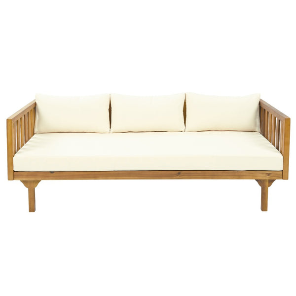 English Elm Christopher Knight Home® - Patio Claremont 3-Seater Daybed & Acacia Wood Coffee Table Set For Stylish Outdoor Comfort P2 N770P234486T_N770P205537B-GIGA