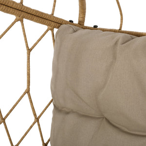 English Elm Christopher Knight Home® - TAMARA Cozy Brown Fabric Hanging Chair with 8ft Chain — Comfortable Patio Seat, Durable 32.8x25.8x15" 71694.00LTN