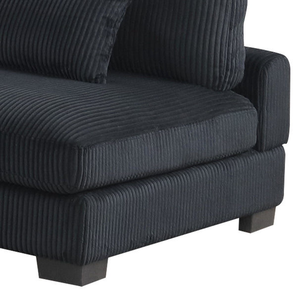 English Elm Bentley U-Shaped Modular Sectional In Black Corduroy - Stylish, Comfortable, Customizable Seating Solution B009S02138