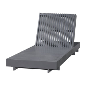 English Elm Modern Acacia Wood Outdoor Chaise Lounge Slatted Reclining Poolside Sun Chair N770P281696G