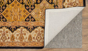 Feizy Rugs Wagner Hand Tufted Wool Rug - Durable, Stain-resistant Design Perfect For High-traffic Areas Gold,Tan,Black Wool Wgr8943fblkmltf00