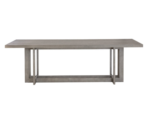 Sunpan DISERA Dining Table in Ash Grey - 96" Solid Oak Elegance with Unique Character for Stylish Dining 110546
