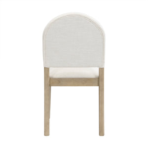 English Elm Christopher Knight Home® - Dining Mid Century Fabric Upholstered Armless Side Chairs Set of 2 with Rubberwood Frame and Tapered Legs, Comfortable Backrest, Easy Assembly Beige,Natural Ash N771P361492A