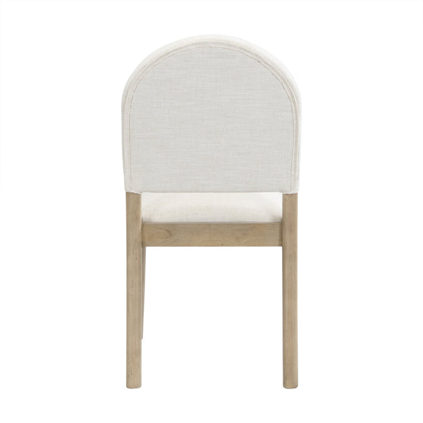 English Elm Christopher Knight Home® - Dining Mid Century Fabric Upholstered Armless Side Chairs Set of 2 with Rubberwood Frame and Tapered Legs, Comfortable Backrest, Easy Assembly Beige,Natural Ash N771P361492A