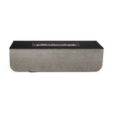 Christopher Knight Home® - Noble House - Adio Outdoor 50,000 Btu Lightweight Concrete and Ceramic Rectangular Fire Pit (No Tank Holder), Light Gray and Black