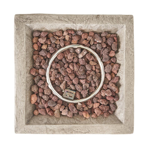 English Elm Christopher Knight Home® - Outdoor 19.50" MGO Fire Column Stone Gray - 40,000 BTU, Lightweight Concrete, Tank Inside, Ambient Glow 57562.00-40K