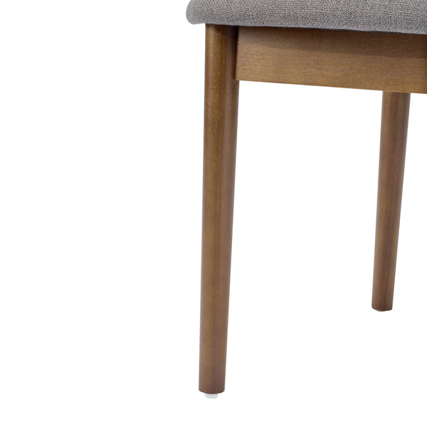 English Elm Christopher Knight Home® - Contemporary Grey Upholstered Side Chairs - Set Of 2 With Walnut Legs For Modern Dining Comfort N768P331579G