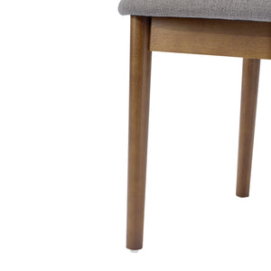 English Elm Christopher Knight Home® - Contemporary Grey Upholstered Side Chair Set Of 4 With Walnut Legs & Curved Back For Versatile Use N768P331579G_4