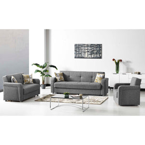English Elm PrimeNest Concorde Collection Upholstered Convertible Sofabed with Storage, Chenille Leatherette Comfort and 900 lb Capacity Gray B030P286608