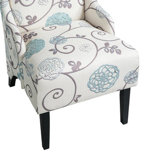 English Elm Dining Chair Wingback High Back Upholstered Seat with Tapered Birch Legs Modern Formal N767P401040M