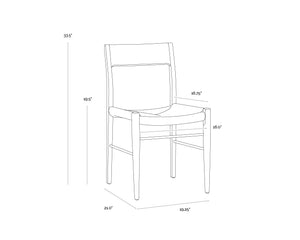 Sunpan Bondi Dining Chair Set of 2 - Timeless Modern Design with Hand-Woven Rope and Sustainable Beech Wood Black