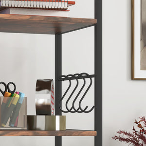 English Elm Vinsetto Rustic Brown 2-Drawer Mobile File Cabinet with Lock, Hanging Bars, Shelves & Wheels W2225P173973