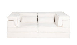 English Elm Compression Modular Sofa Bed - Versatile No Assembly Floor Couch With Soft Circle Fleece Fabric W3723P377147