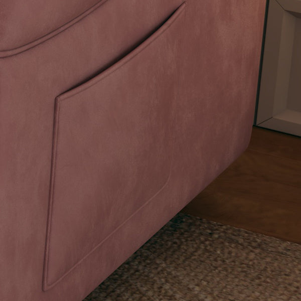 English Elm Sofa 54" Velvet Convertible Sofa Bed - Pink/Blue/Black, Compact 2-Seater with Retractable Bed, 500lb Support W3371P302141