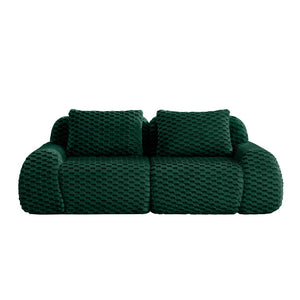 English Elm 82" Modular Sectional Sofa Flannelette Upholstery Deep Seat No Assembly Living Room Green W714P377092