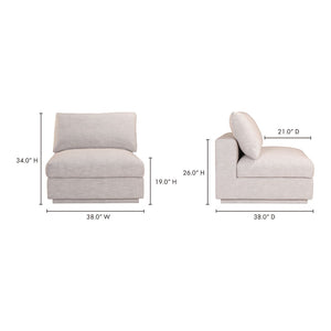 English Elm Justin Modular Slipper Chair Deep Foam Feather Seat for Living Room or Bedroom B2769P504216