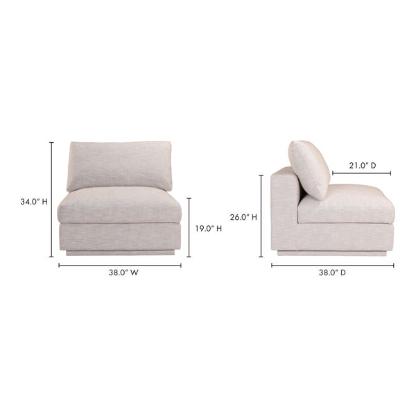 English Elm Justin Modular Slipper Chair Deep Foam Feather Seat for Living Room or Bedroom B2769P504216
