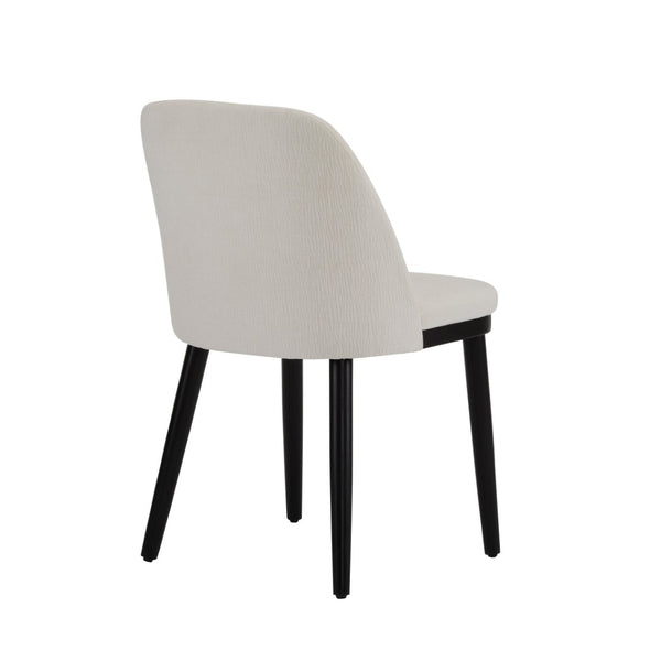 English Elm Dining Chair Set of 2 Mid-century Walnut Wood Frame Upholstered Seat and Back Beige N771P237031M
