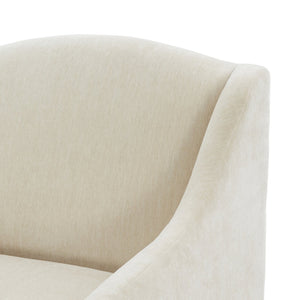 English Elm Luisa Swivel Accent Chair Skirted Tailored Silhouette for Formal Living Rooms Beige B050P451386