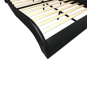 English Elm Faux Leather King Platform Bed with Rgb Lighting Bluetooth Speakers and Massage W2297S00029