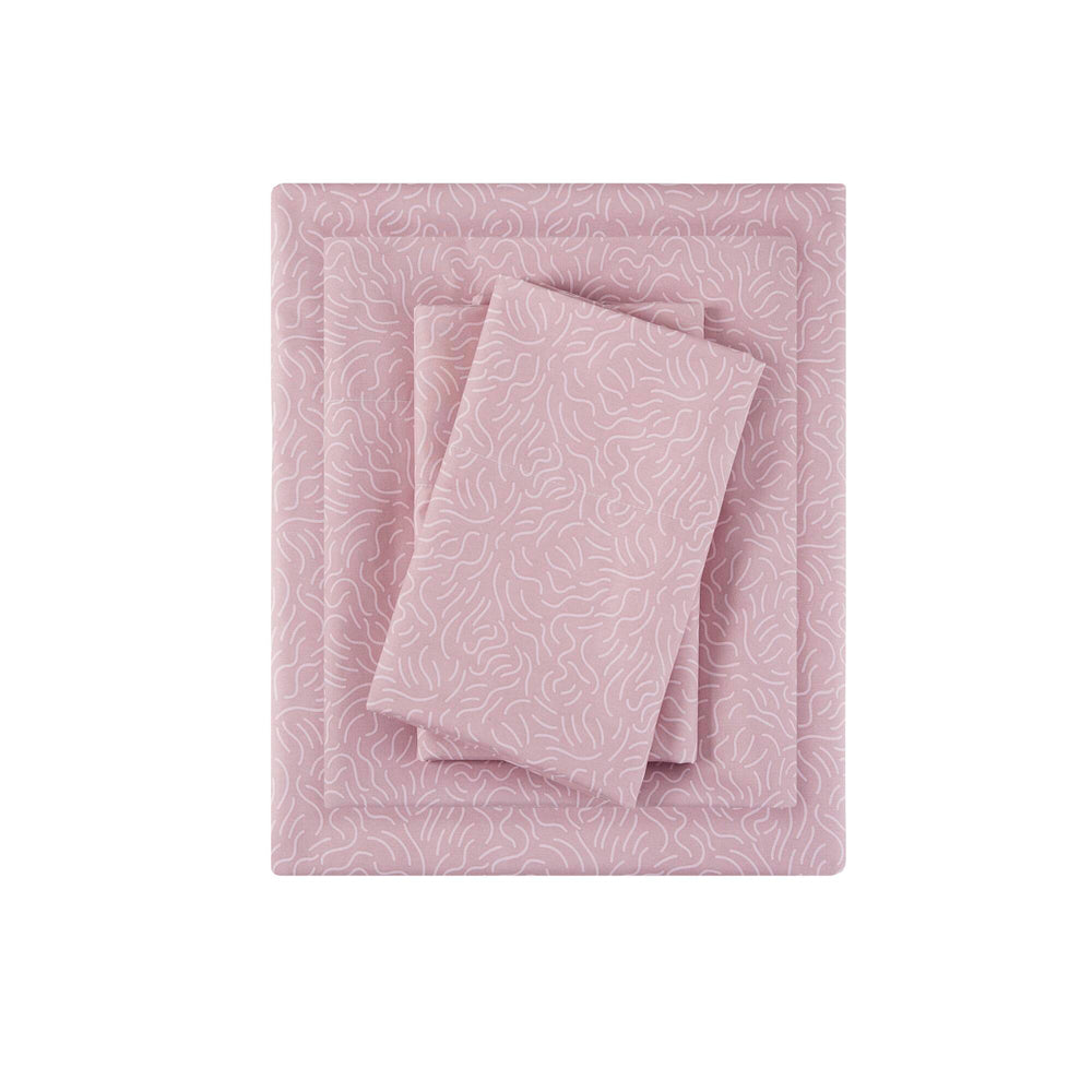 English Elm Printed Cotton Flannel Sheet Set Queen - Ultra-Soft Brushed Fabric, Deep Pocket Fitted, Cozy Warmth Pink 11.81 L x 9.84 W x 3.94 H B035P294483