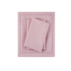 English Elm Printed Cotton Flannel Sheet Set Queen - Ultra-Soft Brushed Fabric, Deep Pocket Fitted, Cozy Warmth Pink 11.81 L x 9.84 W x 3.94 H B035P294483