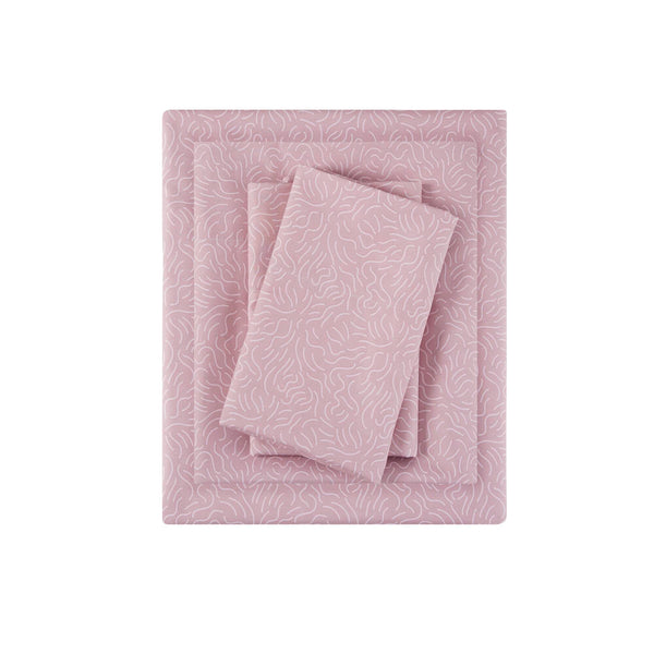 English Elm Printed Cotton Flannel Sheet Set Queen - Ultra-Soft Brushed Fabric, Deep Pocket Fitted, Cozy Warmth Pink 11.81 L x 9.84 W x 3.94 H B035P294483