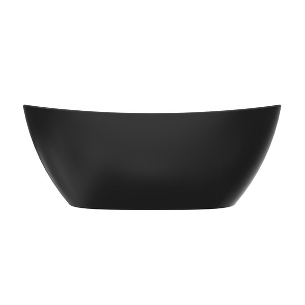 English Elm 65 Inch Freestanding Soaking Tub Solid Surface Matte White Spa Ergonomic Bath W1613P358130
