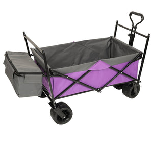 English Elm 480lbs Foldable All-terrain Wagon with Canopy Mosquito Net for Camping Outdoor W2932P253226