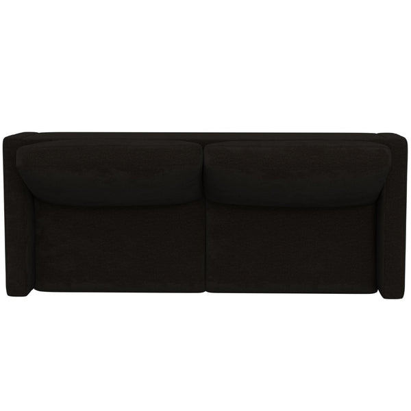 English Elm Black Contemporary Sofa Wraparound Metal Base Low Profile Minimalist Living Room B361P483236