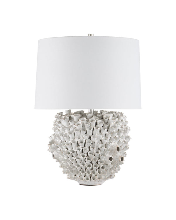 Currey & Company Manitapi Table Lamp - Handcrafted Ceramic Art With Coral-inspired Design & Unique Sea Elements White Ceramic 6000-1045-currey-company
