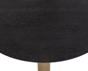 Sunpan Monaco Bar Table – Chic Grey Marble Top with Brushed Gold Base, Perfect for Modern Dining Spaces