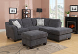 English Elm Wallace & Bay - Wallace & Bay  Siena Gray Ottoman