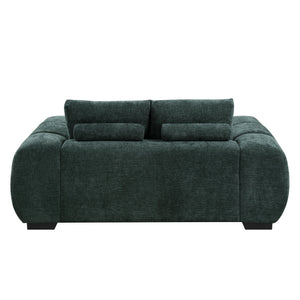 English Elm Ferrand Green Chenille 2PC Sofa & Loveseat Set — Pocket Coil Seats, Wooden Frame, Stylish Comfort B2726S00365