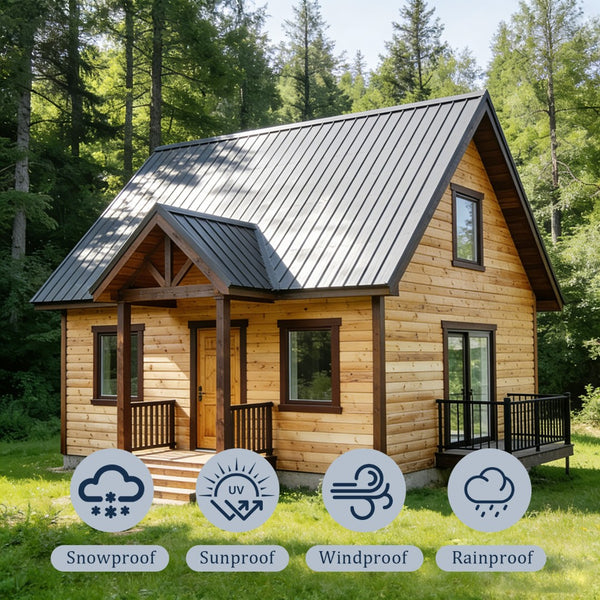 English Elm 10 Galvanized Steel Corrugated Roof Panels Weatherproof Pergola Shed Patio Cover W3213P431200