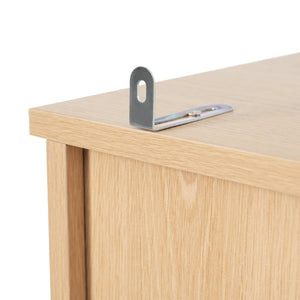 English Elm 67.7" Tall Freestanding Bathroom Cabinet with 3 Drawers, Open Shelves, Gold Handles, Anti-Tip Safety N729P335604O