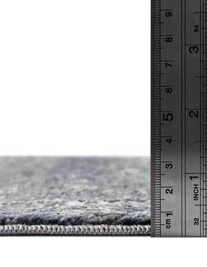 Unique Loom Chateau Grant Machine Made Border Rug Dark Blue, Gray/Ivory 7' 1" x 7' 1"