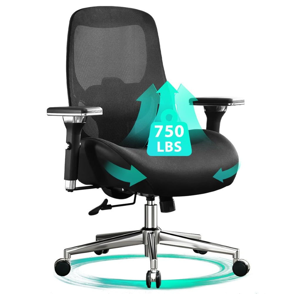English Elm Big Tall Ergonomic Mesh Office Chair with 4d Armrests and Lumbar Support 750 Lb W1521P478259