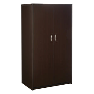 OSP Home Furnishings 65' 65 Inch Tall Two Door Storage Cabinet with Five Adjustable Shelves for Garage or Office Espresso NAP-156-ESP