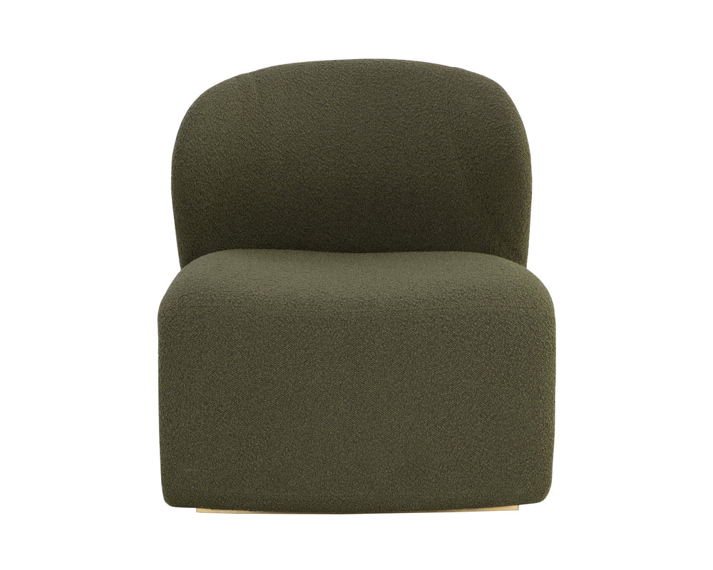 Sunpan Sophiene Lounge Chair - Cozy Copenhagen Olive Boucle Fabric for Stylish Comfort in Any Living Space