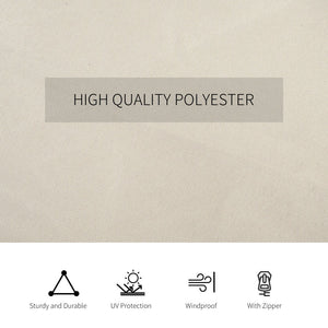 English Elm Outsunny 10' X 10' Replacement Gazebo Sidewall Set With Panels, Hooks & C-Rings For Shade & Privacy W2225P175528-GIGA