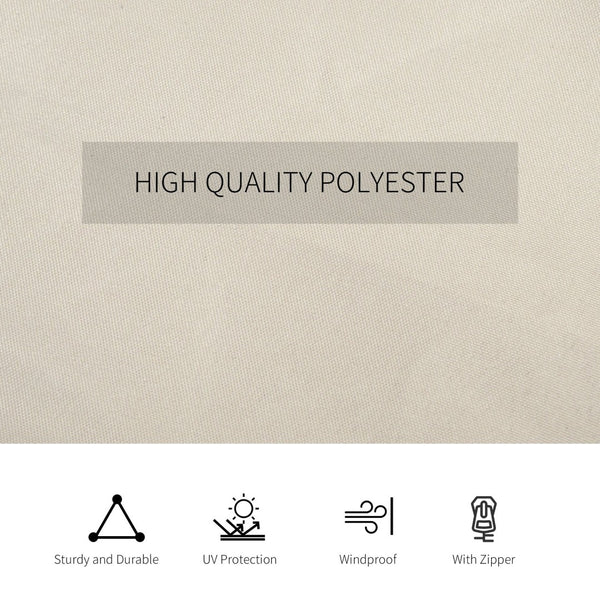 English Elm Outsunny 10' X 10' Replacement Gazebo Sidewall Set With Panels, Hooks & C-Rings For Shade & Privacy W2225P175528-GIGA