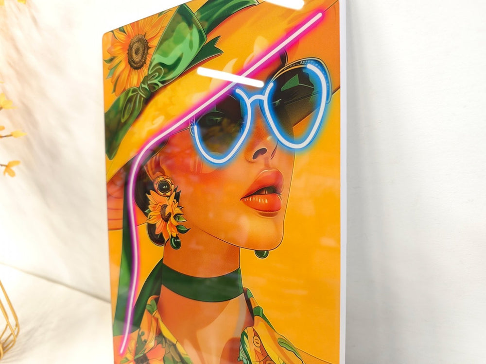 English Elm 24X16 Fashion Girl Led Wall Art – Chic Acrylic Neon Light Artwork For Modern Home Decor & Ambiance T3976P383257