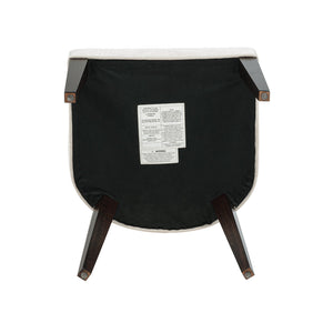 English Elm Beever Wood Chenille Dining Chairs Set Of 2 - Cream Upholstered, Ergonomic Design & Durable Frame B365P397756