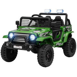 English Elm Qaba 12v Toddler Electric Motorcycle with Twist Throttle Rear Suspension Training Wheels Green W2225P249878