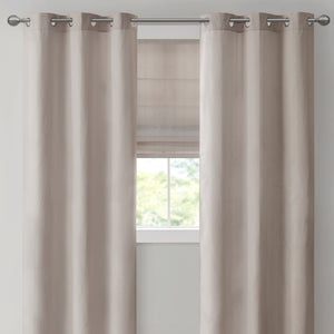 JLA Home Madison Park - Basketweave Cordless Roman Shade with Thermal Foam Backing for Energy Savings, Privacy, OEKO‑TEX Certified Taupe MP40-7868