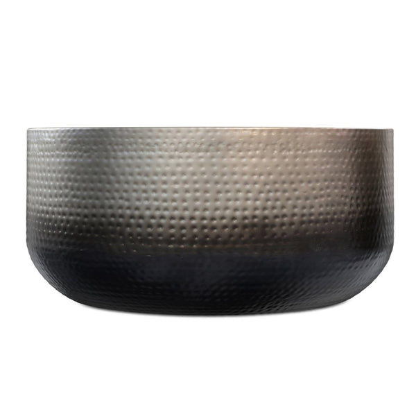 English Elm Nova Round Iron Coffee Table Hand-hammered Ombre Finish Sculptural Loft Living Room B136P429097