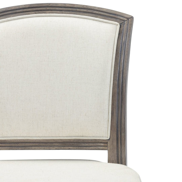 English Elm 31" Turned Leg Bar Stool Woven Polyester Seat and Back for Pub or Kitchen Use Gray B2751P436456