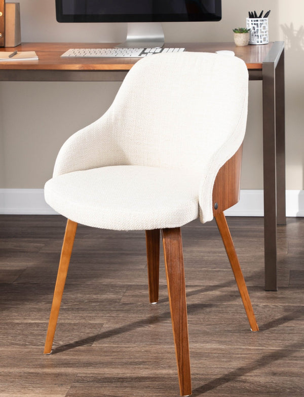 English Elm Dining/ Accent Chair Slatted Walnut Wood Frame Teal Upholstered Mid-century Seat B202P472714
