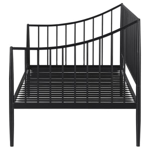 English Elm Jeremy Matte Black Twin Daybed Frame – Powder-Coated Metal, Slim Airy Profile, Sloping Sides & Tapered Posts (Ideal for Kids, Office, Multifunctional Spaces) B062S01354